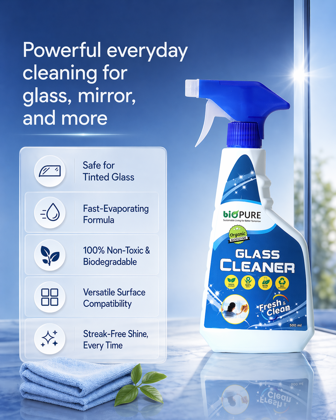BioPure Glass Cleaner Spray